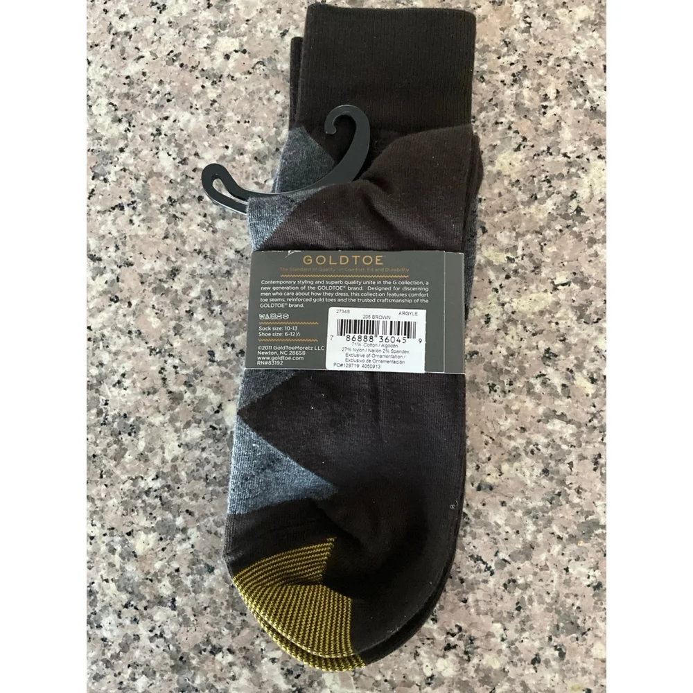 Gold Toe Men's Carlyle Argyle Crew Socks